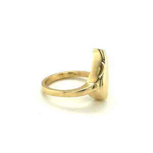 Leafy Hollow Gold Ring