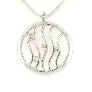 Wave in Circle Pendant Large